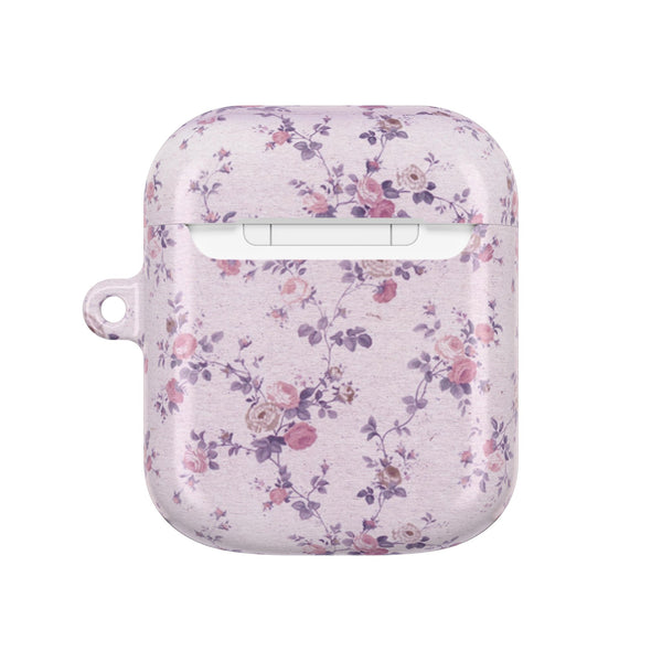 Preppy Purple Floral Pattern AirPod Case, , Gift for Her, Cute Accessories,  Lavender