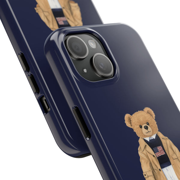 Stylish Teddy Bear Tough Phone Case - Perfect for Trendsetters