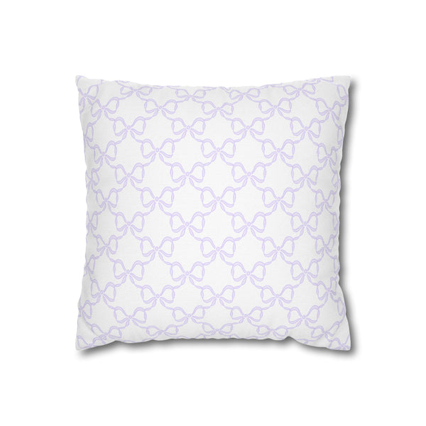 Pillow Cover, Watercolor Bow Lavender, Pillow Cover with Zip Closure - Cover Only - Insert not included
