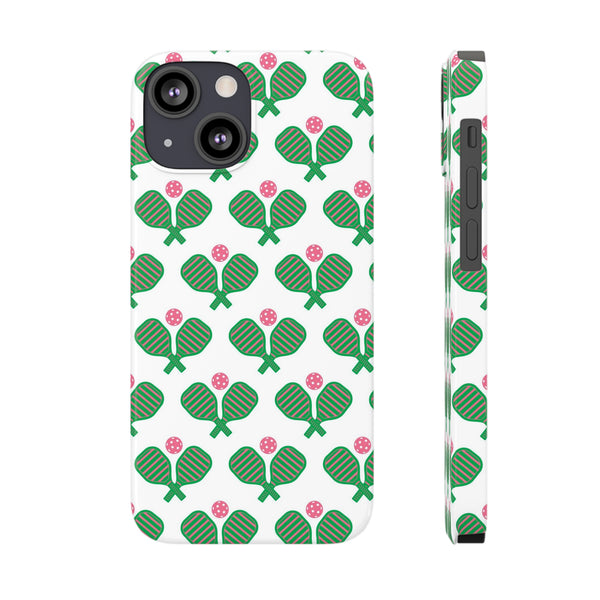 Pickle Ball Pickleball Lover Phone Case, Samsung,  iPhone Case Slim and Sleek, Preppy and Classic, Impact Resistant Shell