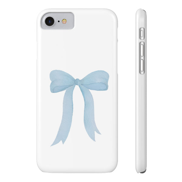 Blue Bow Phone Case, Coquette ,  preppy print Phone Case Slim and Sleek, all iPhone 15 14 Plus Pro Max 13