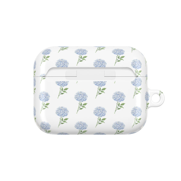 Blue Hydrangea Pattern AirPod Case, , Gift for Her, Cute Accessories, preppy Flower Pattern AirPods Cover, Grand Millennial blue and white