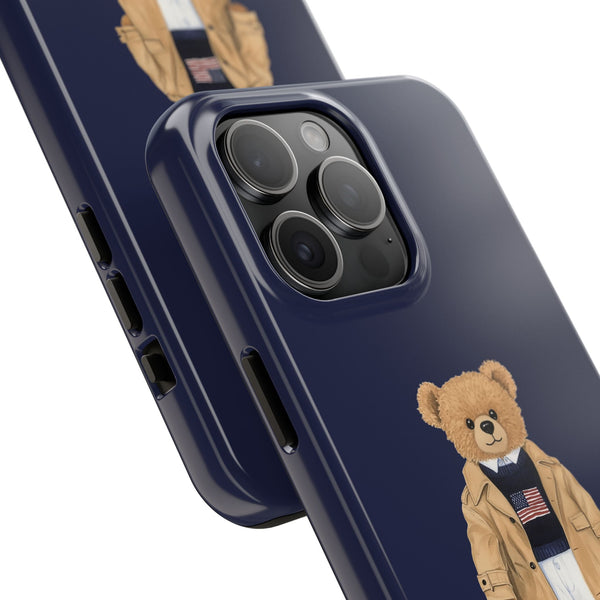 Stylish Teddy Bear Tough Phone Case - Perfect for Trendsetters
