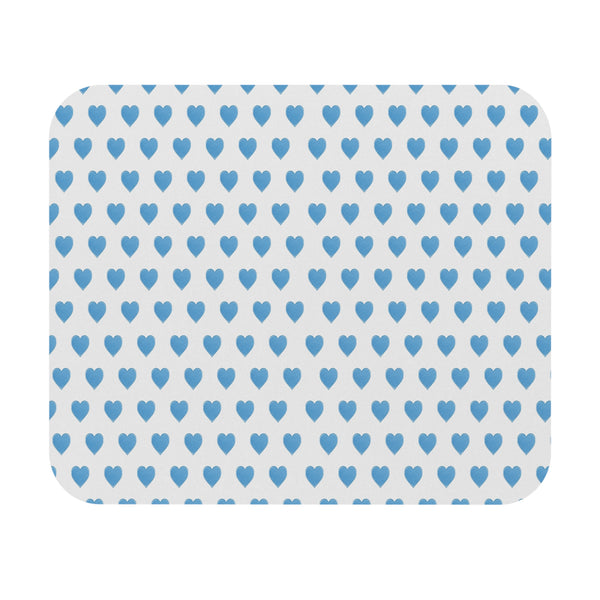 Mouse Pad Watercolor blue hearts dorm room home office school supplies