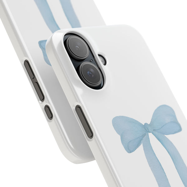 Blue Bow Phone Case, Coquette ,  preppy print Phone Case Slim and Sleek, all iPhone 15 14 Plus Pro Max 13