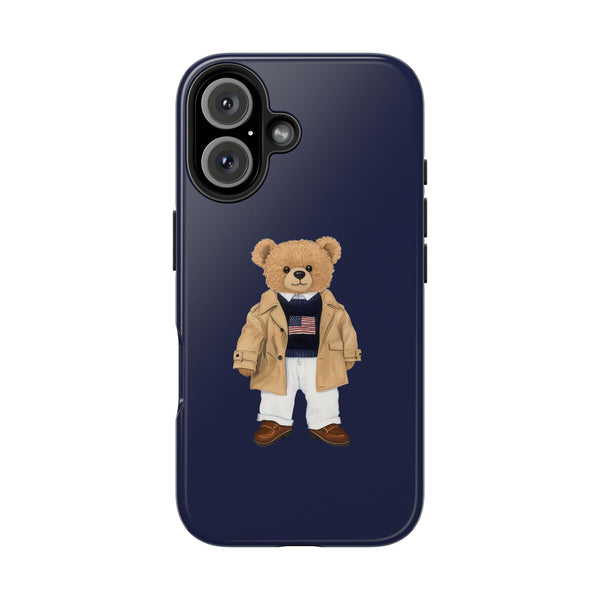 Stylish Teddy Bear Tough Phone Case - Perfect for Trendsetters