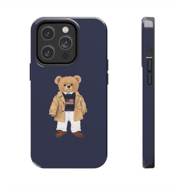 Stylish Teddy Bear Tough Phone Case - Perfect for Trendsetters
