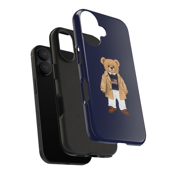 Stylish Teddy Bear Tough Phone Case - Perfect for Trendsetters