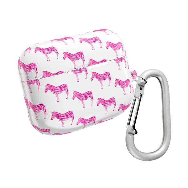 Preppy Pink Zebra Pattern AirPod Case, AirPod Pro Case, All generations