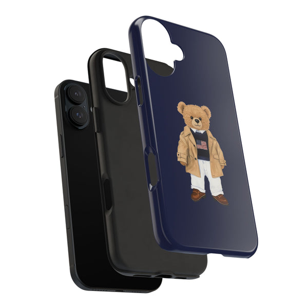 Stylish Teddy Bear Tough Phone Case - Perfect for Trendsetters