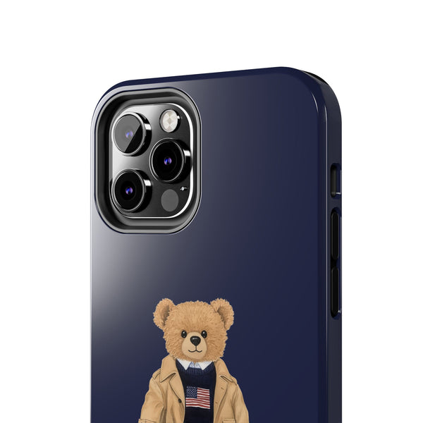 Stylish Teddy Bear Tough Phone Case - Perfect for Trendsetters