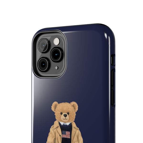 Stylish Teddy Bear Tough Phone Case - Perfect for Trendsetters