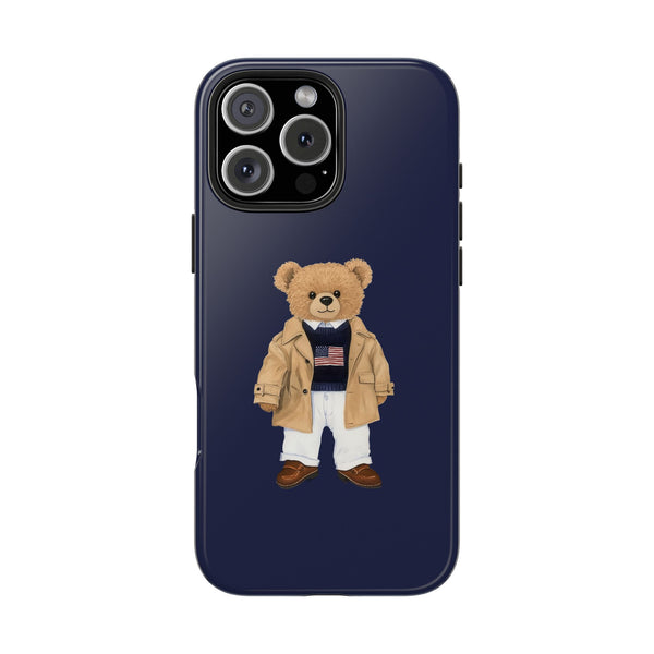 Stylish Teddy Bear Tough Phone Case - Perfect for Trendsetters