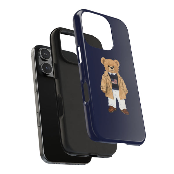 Stylish Teddy Bear Tough Phone Case - Perfect for Trendsetters