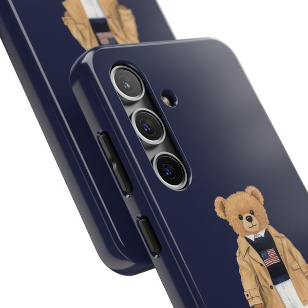 Stylish Teddy Bear Tough Phone Case - Perfect for Trendsetters