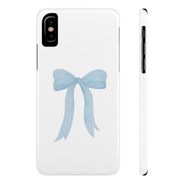 Blue Bow Phone Case, Coquette ,  preppy print Phone Case Slim and Sleek, all iPhone 15 14 Plus Pro Max 13