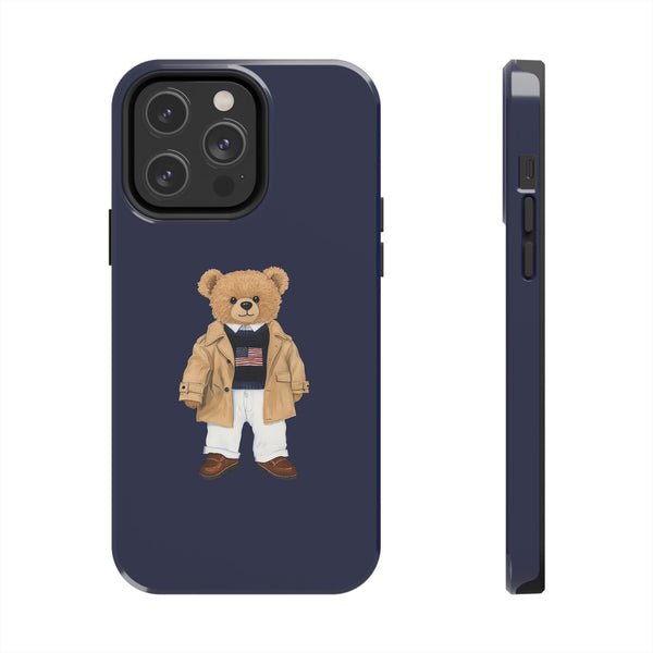 Stylish Teddy Bear Tough Phone Case - Perfect for Trendsetters