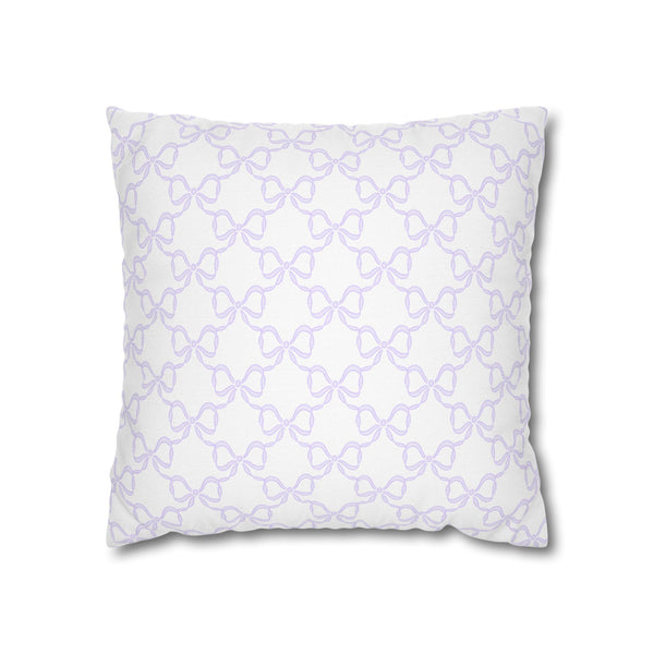 Pillow Cover, Watercolor Bow Lavender, Pillow Cover with Zip Closure - Cover Only - Insert not included