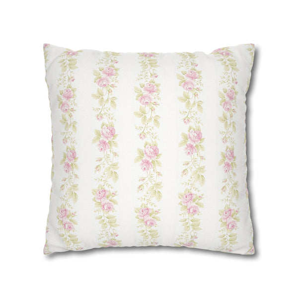 Romantic Shabby Chic Preppy Floral Pillow Cover with Zip Closure - Cover Only - Insert not included
