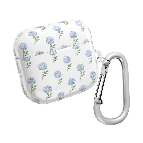 Blue Hydrangea Pattern AirPod Case, , Gift for Her, Cute Accessories, preppy Flower Pattern AirPods Cover, Grand Millennial blue and white
