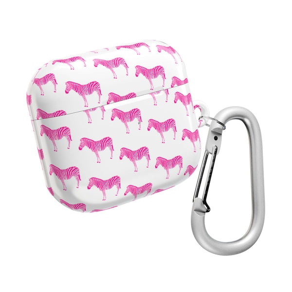 Preppy Pink Zebra Pattern AirPod Case, AirPod Pro Case, All generations