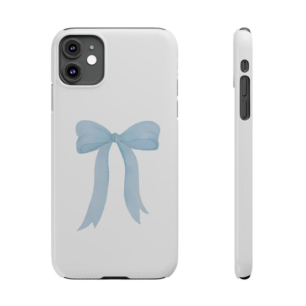 Blue Bow Phone Case, Coquette ,  preppy print Phone Case Slim and Sleek, all iPhone 15 14 Plus Pro Max 13