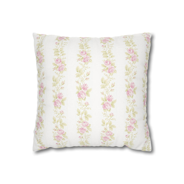 Romantic Shabby Chic Preppy Floral Pillow Cover with Zip Closure - Cover Only - Insert not included