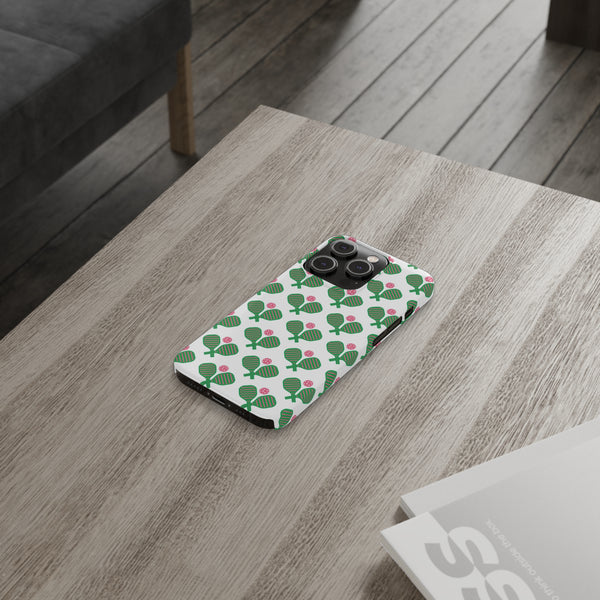 Pickle Ball Pickleball Lover Phone Case, Samsung,  iPhone Case Slim and Sleek, Preppy and Classic, Impact Resistant Shell