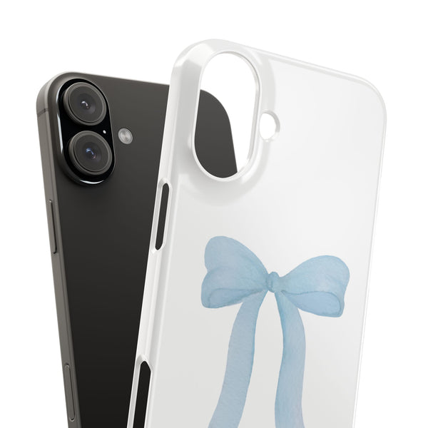Blue Bow Phone Case, Coquette ,  preppy print Phone Case Slim and Sleek, all iPhone 15 14 Plus Pro Max 13