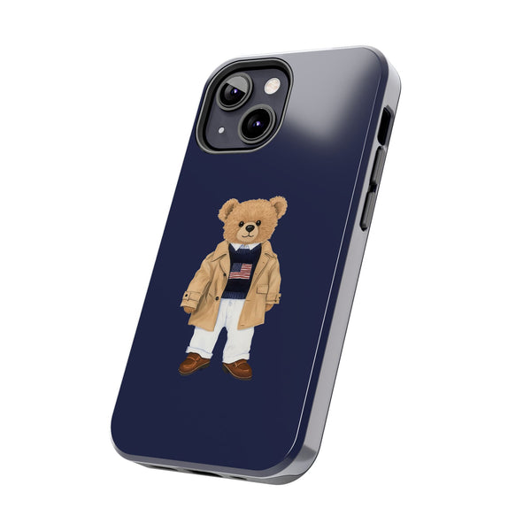 Stylish Teddy Bear Tough Phone Case - Perfect for Trendsetters