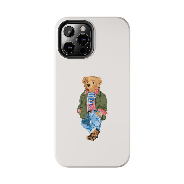 Phone Case - Preppy Bear Cargo Jacket White