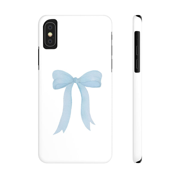 Blue Bow Phone Case, Coquette ,  preppy print Phone Case Slim and Sleek, all iPhone 15 14 Plus Pro Max 13