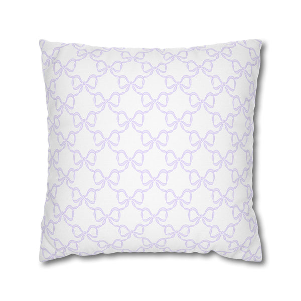 Pillow Cover, Watercolor Bow Lavender, Pillow Cover with Zip Closure - Cover Only - Insert not included