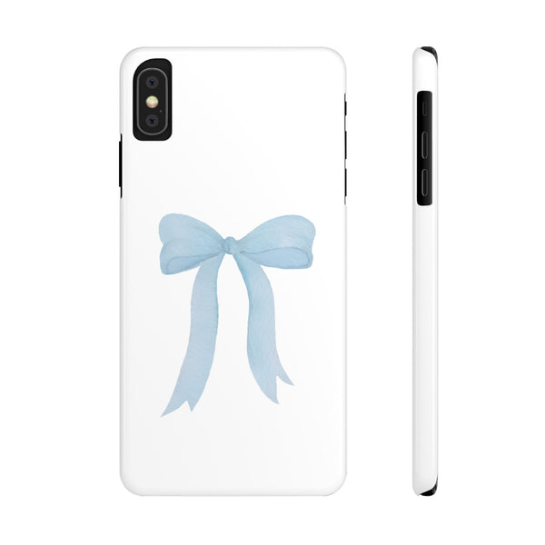 Blue Bow Phone Case, Coquette ,  preppy print Phone Case Slim and Sleek, all iPhone 15 14 Plus Pro Max 13