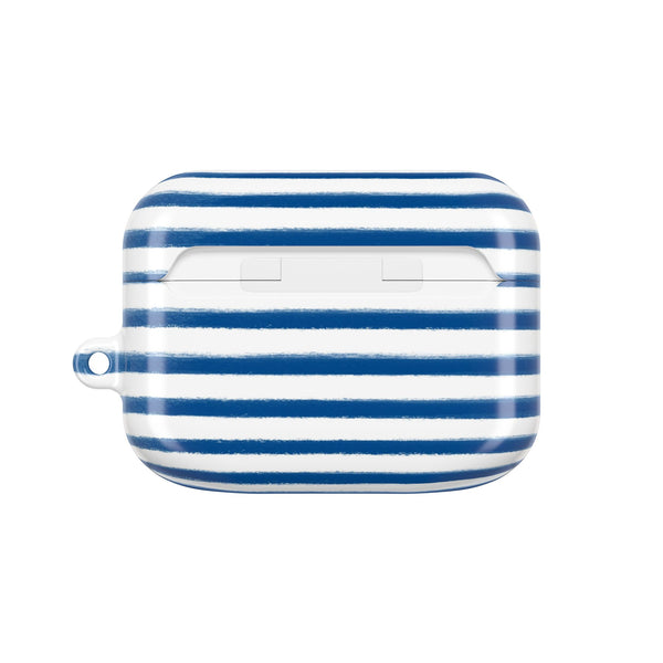 Preppy Navy and White Stripes Pattern AirPod Case, , Gift for Her, Cute Accessories, preppy Flower Pattern AirPods Cover, Grand Millennial