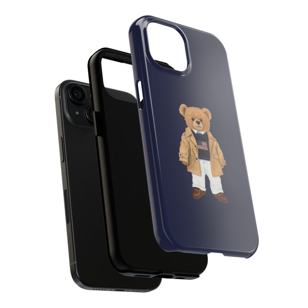 Stylish Teddy Bear Tough Phone Case - Perfect for Trendsetters