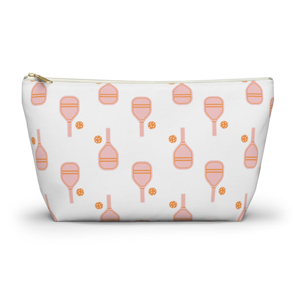 Pickleball Pattern - Accessory Pouch Zip Closure Available in Two Sizes