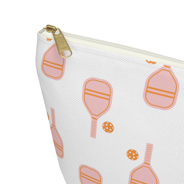 Pickleball Pattern - Accessory Pouch Zip Closure Available in Two Sizes
