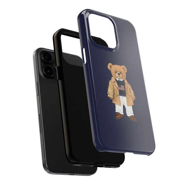 Stylish Teddy Bear Tough Phone Case - Perfect for Trendsetters