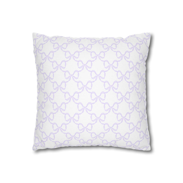 Pillow Cover, Watercolor Bow Lavender, Pillow Cover with Zip Closure - Cover Only - Insert not included