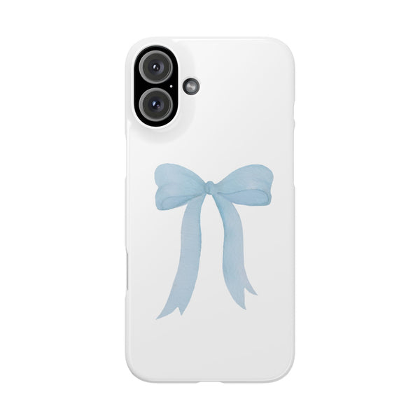 Blue Bow Phone Case, Coquette ,  preppy print Phone Case Slim and Sleek, all iPhone 15 14 Plus Pro Max 13