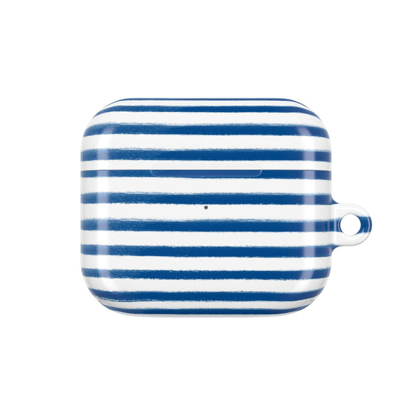 Preppy Navy and White Stripes Pattern AirPod Case, , Gift for Her, Cute Accessories, preppy Flower Pattern AirPods Cover, Grand Millennial