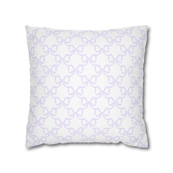 Pillow Cover, Watercolor Bow Lavender, Pillow Cover with Zip Closure - Cover Only - Insert not included