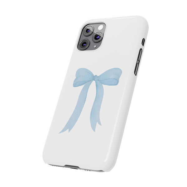 Blue Bow Phone Case, Coquette ,  preppy print Phone Case Slim and Sleek, all iPhone 15 14 Plus Pro Max 13