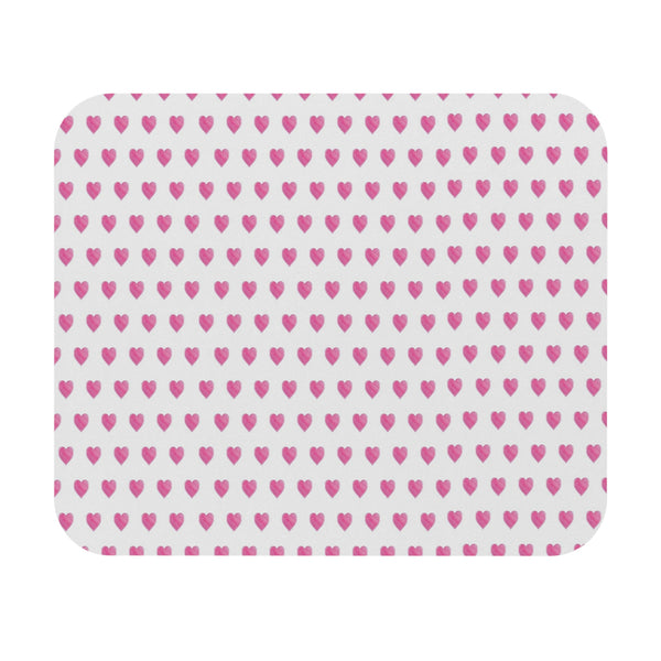 Mouse Pad Watercolor pink hearts dorm room home office school supplies