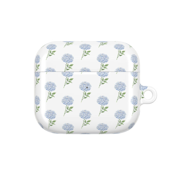 Blue Hydrangea Pattern AirPod Case, , Gift for Her, Cute Accessories, preppy Flower Pattern AirPods Cover, Grand Millennial blue and white
