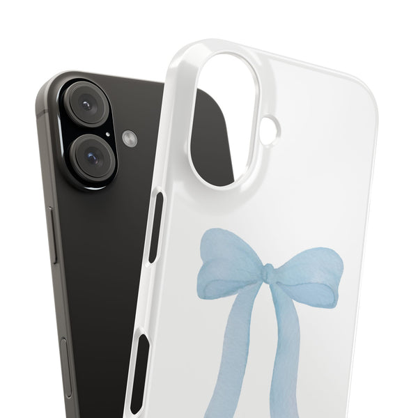 Blue Bow Phone Case, Coquette ,  preppy print Phone Case Slim and Sleek, all iPhone 15 14 Plus Pro Max 13