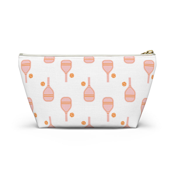 Pickleball Pattern - Accessory Pouch Zip Closure Available in Two Sizes