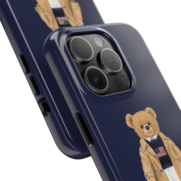 Stylish Teddy Bear Tough Phone Case - Perfect for Trendsetters