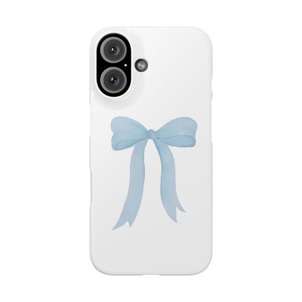 Blue Bow Phone Case, Coquette ,  preppy print Phone Case Slim and Sleek, all iPhone 15 14 Plus Pro Max 13